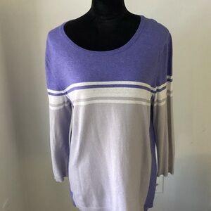 Eddie Bauer Purple Sweater 3/4 sleeve